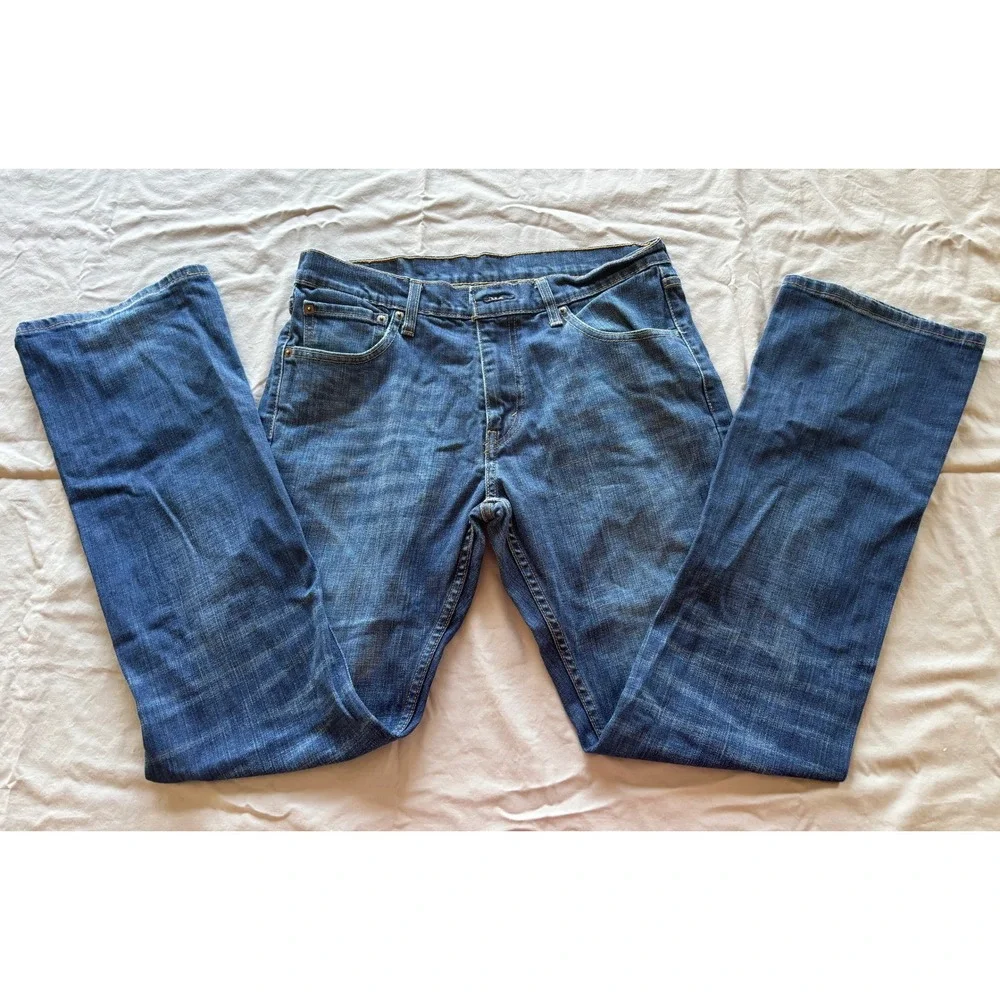 Levis 527 Slim Bootcut Jeans Mens 32x32 Blue Medium Wash WaterLess Denim